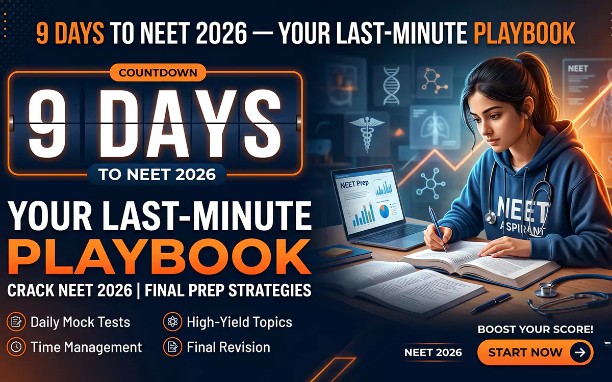 9 Days to NEET 2026 —Your Last-Minute Playbook